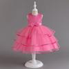 Girls Tulle Puff Dress Princess Party Gown Flower Girl Wedding Performance Dress