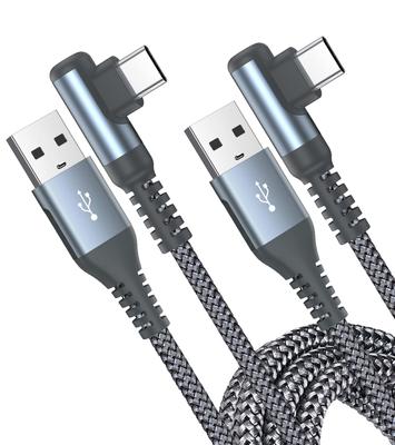 Sweguard USB C Kabel QuickCharge-kompatibel mit iPhone iPad Samsung Galaxy und anderen USB C Geräten Rechtwinklig (3M/Set 2) - 3.0 16/15, Pro, S25,