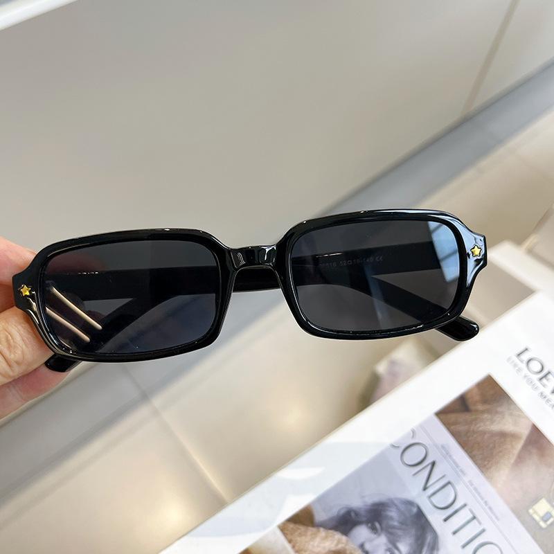 Internet celebrity style square mini retro small frame sunglasses D home SF fashion men's and women's sunshade sunglasses tide