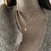 Titanium Steel Necklace Layering Choker Elegant Fashion Golden Jewelry for Women