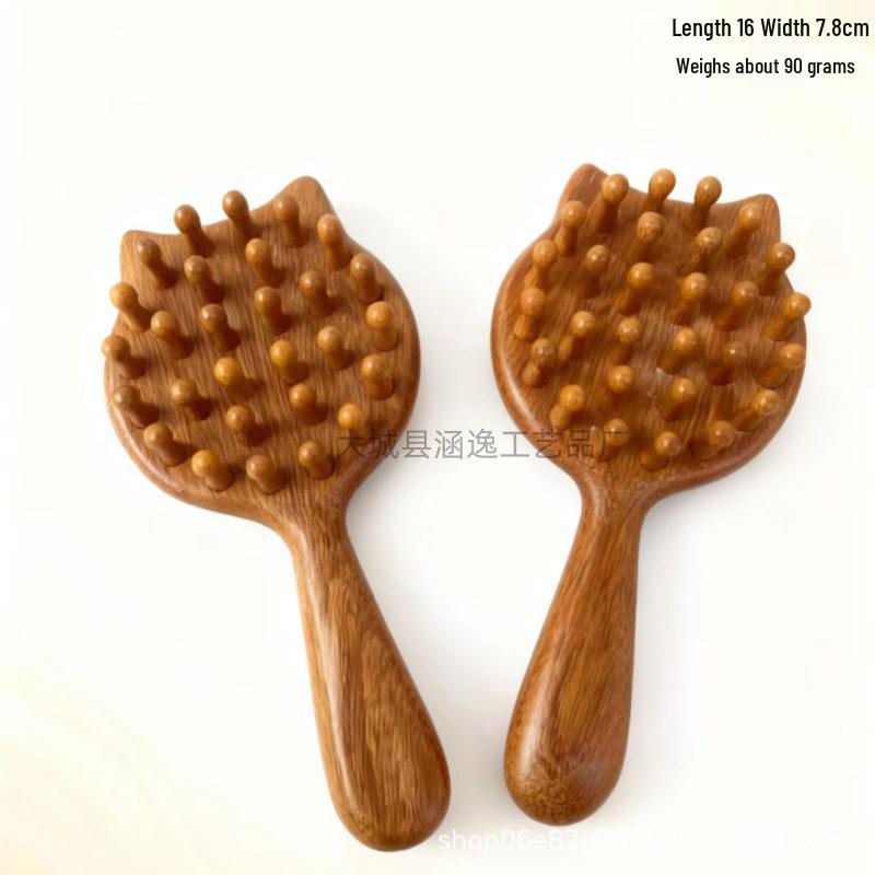 Sandalwood Cartoon Cat Air Cushion Massage Comb