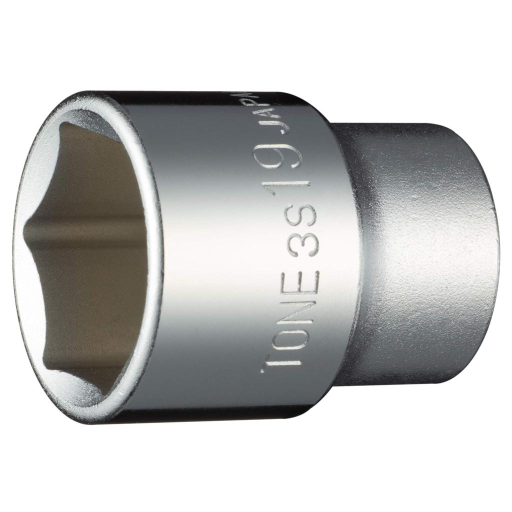 TONE socket insertion angle width across flats 19mm (hexagonal) 3S-19 9.5mm (3/8")