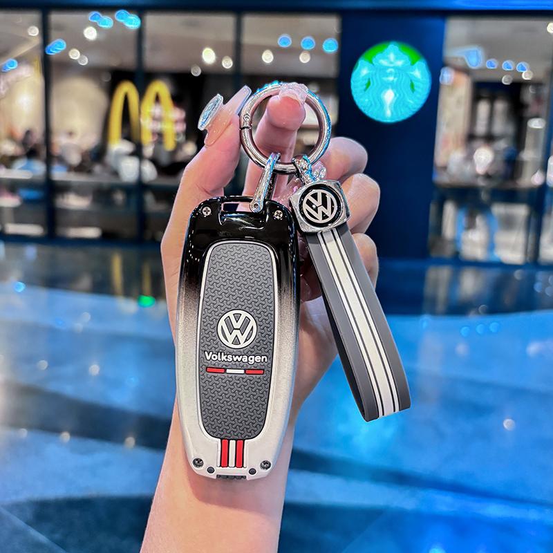 For VOLKSWAGEN Car Key Case Cover Protector Holder Shell For VW Tiguan Touran Caddy Beetle Jetta Eos Golf Polo Hella Keyless Rem