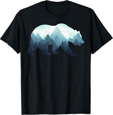 Surreal Bear Double Exposure Wildlife Graphic Tee