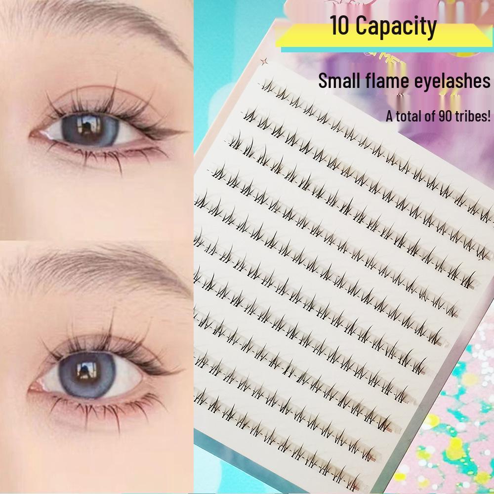 Large Capacity Natural Mixed Lower Lashes Book: Transparent Stem, Little Flame, Sun, Single Cluster & Wild Cat Styles Single box