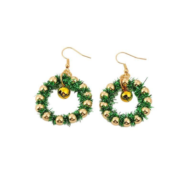 Christmas Santa Snowflake Earrings Cane Candy Bells Elk Earrings Christmas Hat Earrings