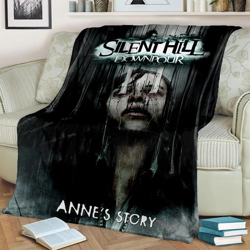 3D Silent Hill HD Horror Movie Game Blanket,Soft Throw Blanket for Home Bedroom Bed Sofa Picnic Travel Office Cover Blanket Kids