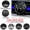 W1611Pc For Volkswagen Polo Car Emblem Logo With VW Polo 2014 2015 2016 2017 2018 Car Logo 122mm Front Bonnet Hood 110mm Rear Trunk