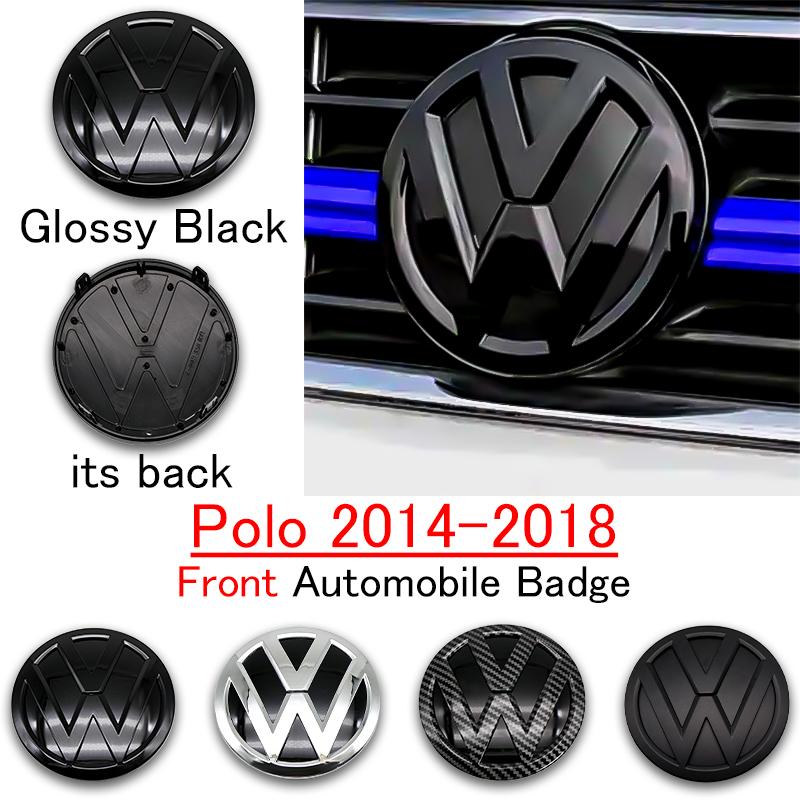 W1611Pc For Volkswagen Polo Car Emblem Logo With VW Polo 2014 2015 2016 2017 2018 Car Logo 122mm Front Bonnet Hood 110mm Rear Trunk