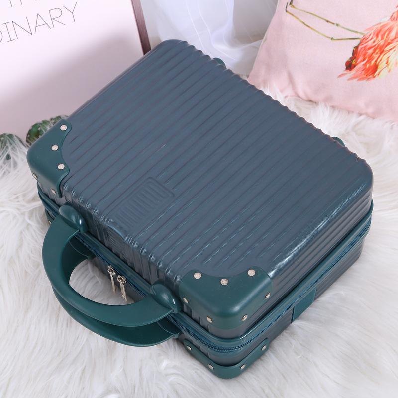 14 Zoll Mini Reisekoffer Kosmetikbox Handgepäck Organizer Make-up-Koffer Kleine Passwortbox Boarding Case für Frauen Mädchen