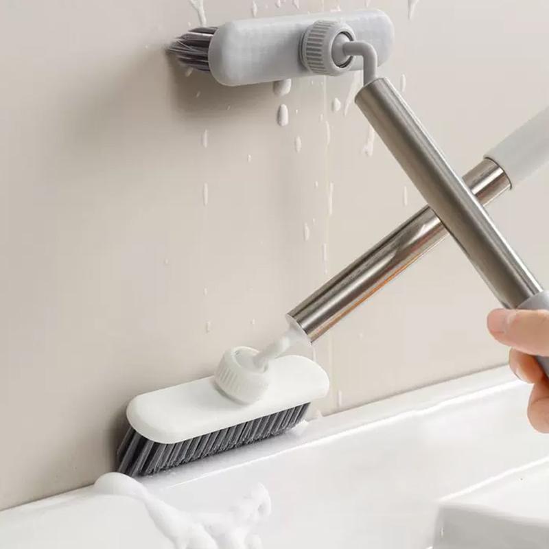 Multi-functional Bathroom Crevice Cleaner, No Dead Angle Hard Bristle Brush, Floor Brush, Rotating Brush For Floor Crevices