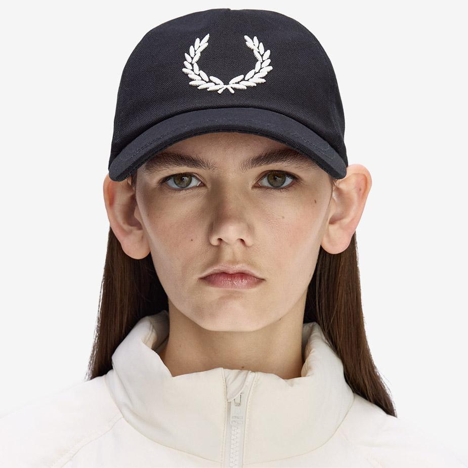 Fred Perry Bold Branding Canvas Cap - Black/Snow White Cfpu2531294-843
