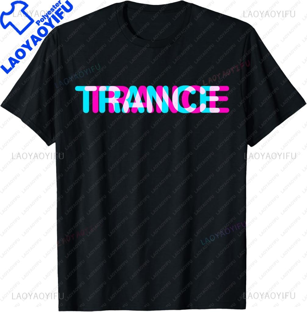 Trance Music Disco Sound Tričko Potisk Originální Design Dárky Trička Streetwear Vintage Vlastní Tričko Camisas Streetwear