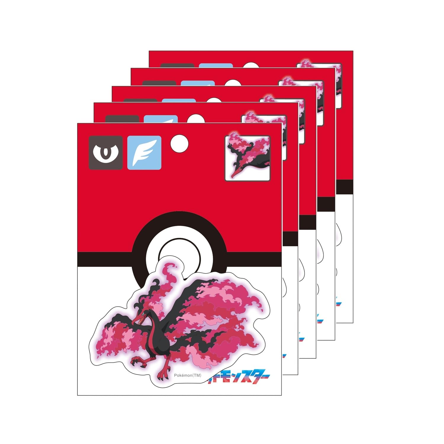 Наклейки Showa Note Galarian Moltres Водный Покемон, Вырубные, 5 шт., 7927290155