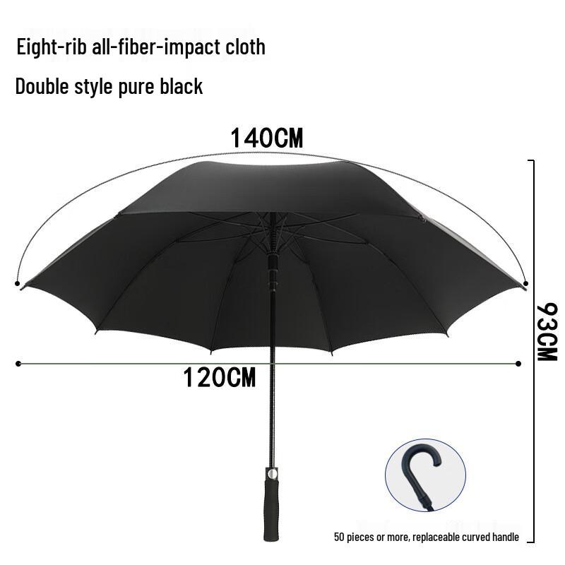 Yudu Large Semi-Automatic Dual-Person Business Umbrella