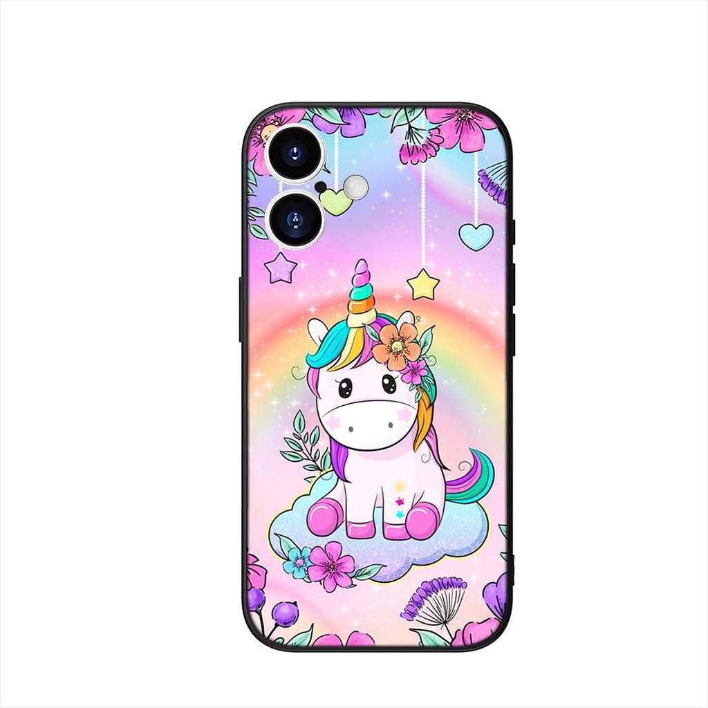Pink Unicorns Rainbow Cover Phone Case for Samsung Galaxy S25 S23 S22 S24 FE Ultra Plus A56 A05 A06 A15 A16 A57 S7 Edge