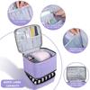 2-Layer Nail Polish Organizer Holds 30 Bottles 15ml/0.5 Fl.oz Nail Lamp Polish Travel Case with Divider for Nail Manicure Set