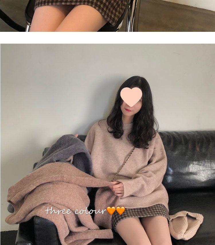 Women's Japanese-Inspired Retro Loose Knit Sweater - Spring/Summer Round Neck, Versatile & Slimming