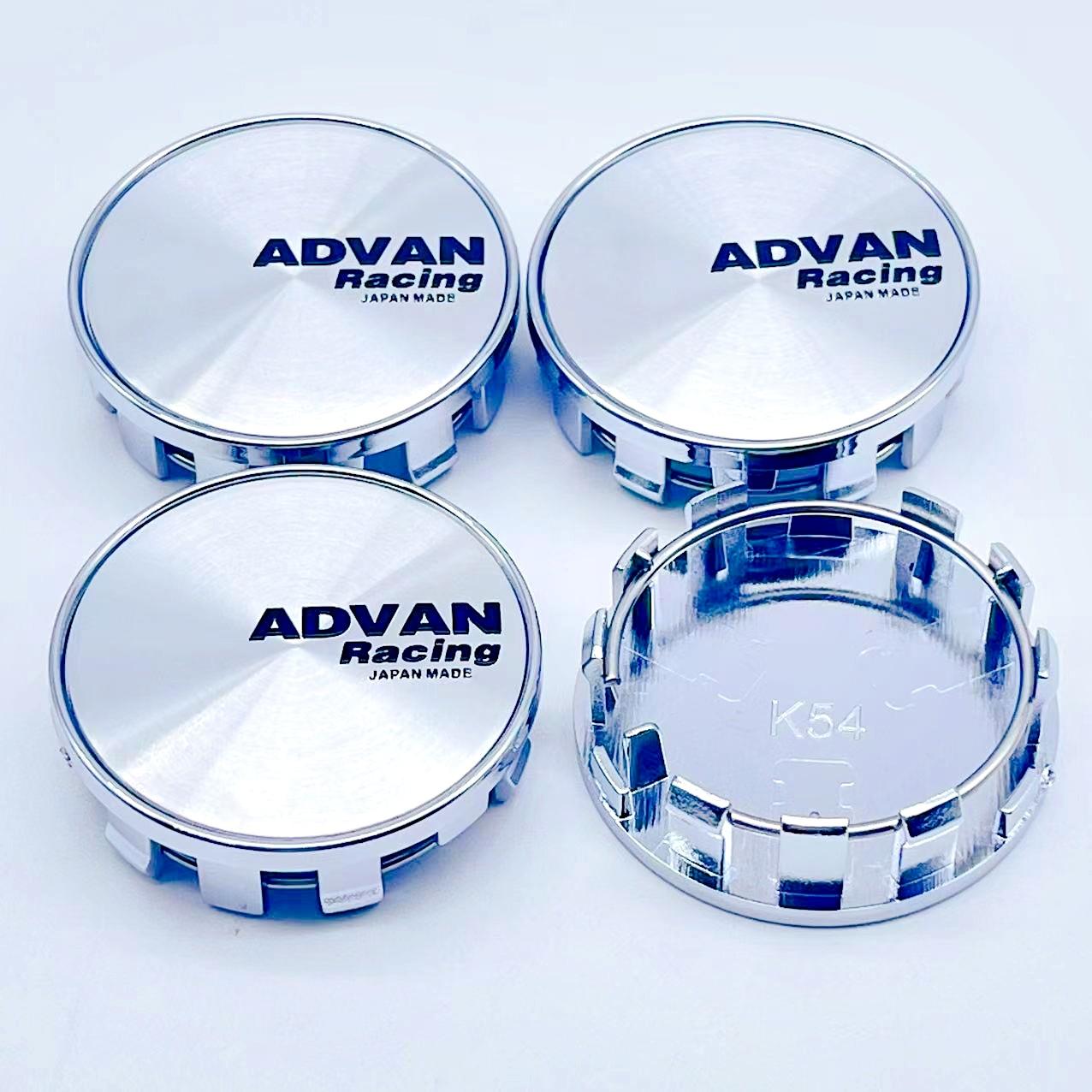 4pcs/Set High Quality 54mm ADVAN  Racing Car Wheel Center Hub Rim Cap Styling Cover For ADVAN Emblem Badge Stickers Accessories ADVAN&4pcs K54mm Cap