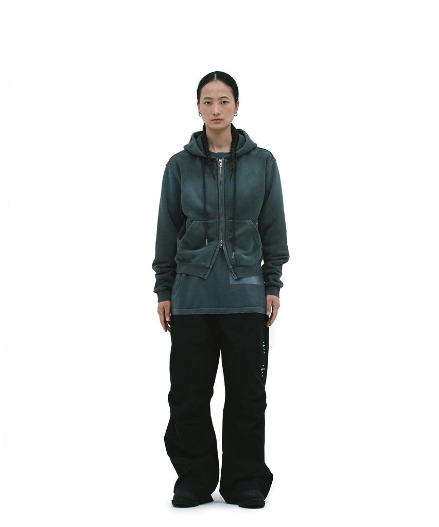 Defgarments Pig Brushed Hood Zipup [Charcoal]
