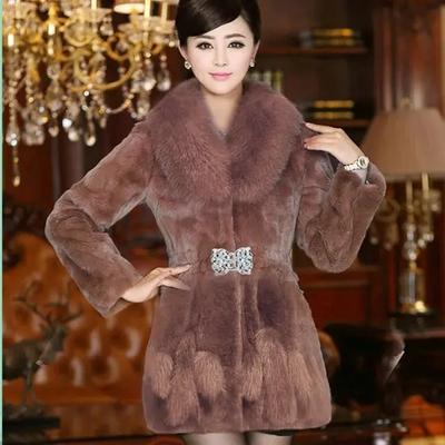Danmo Winter Thick Plush Warm Clothes Big Size Overcoat Faux Fur Collar Fashion Ladies Coats Furry Female Coats Soft