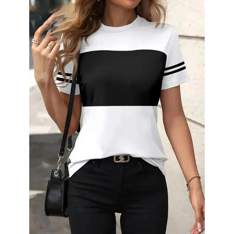 Women's Tops Versatile Comfortable Short Sleeves Fashion Crew Neck Loose T-Shirts Women’s