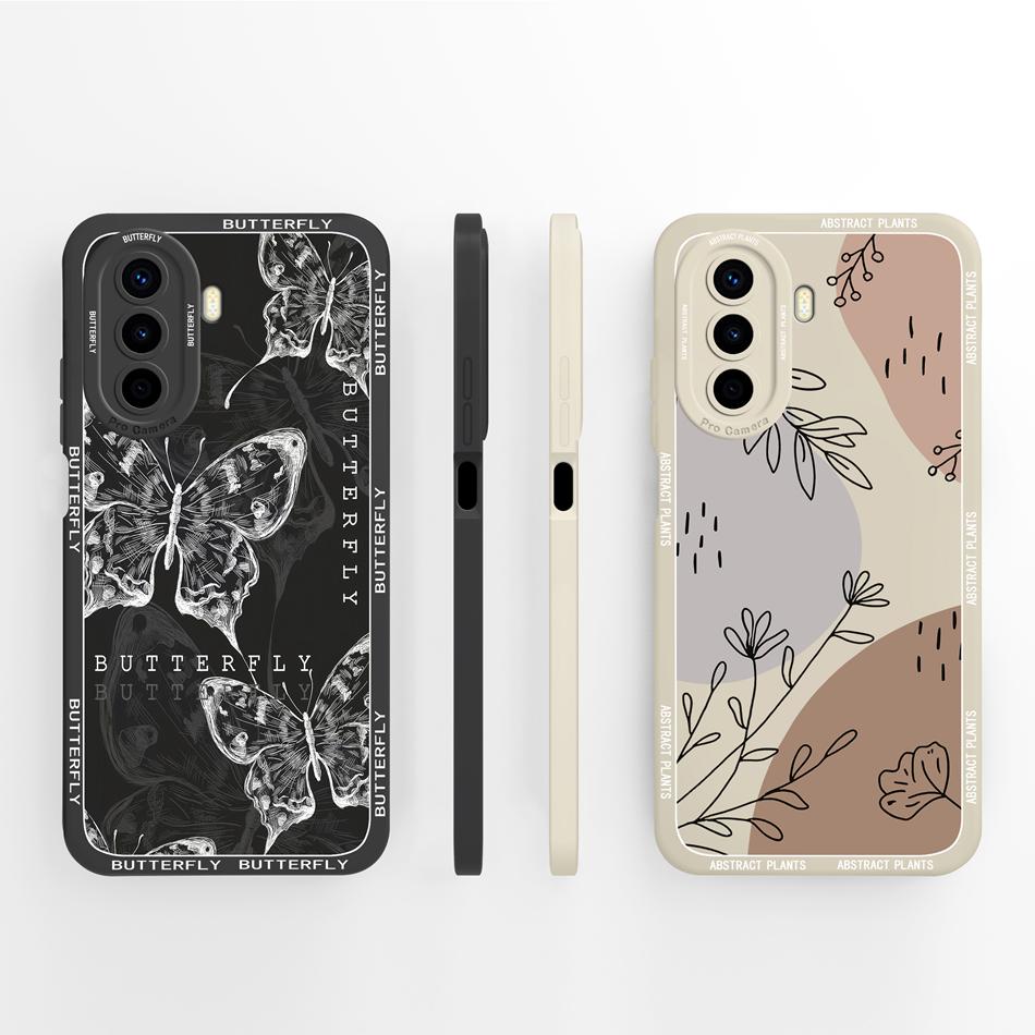 Case For Huawei Nova Y70 Plus Art Bear Full Coverage Anti Drop Funda For Huawei Nova Y 70 Y70+ Liquid Silicone Phone Back Cover