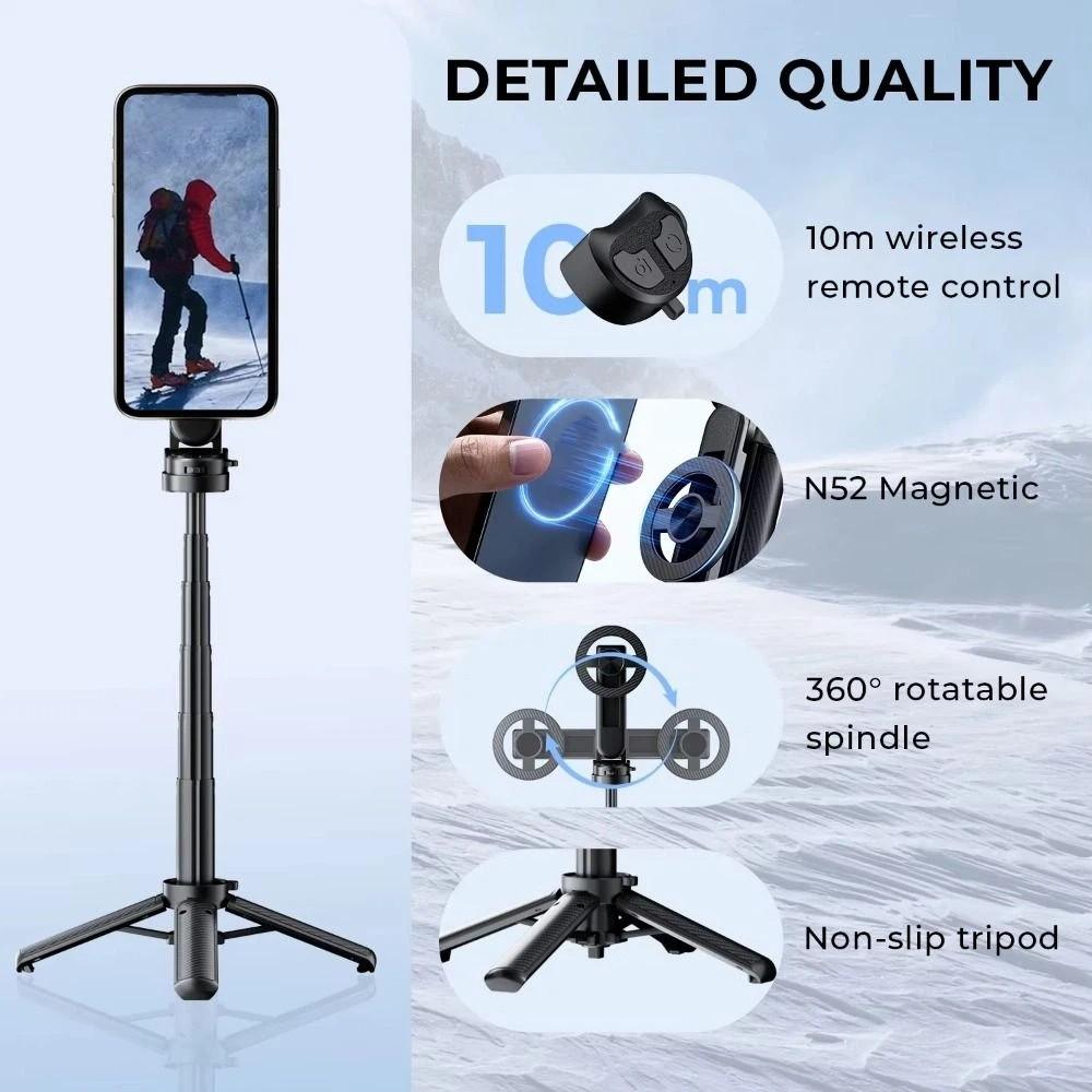 Zoom Bluetooth Selfie Stick Portable Tripod Telescopic Selfie Stick Extendable Lightweight Selfie Stick Stand Travel