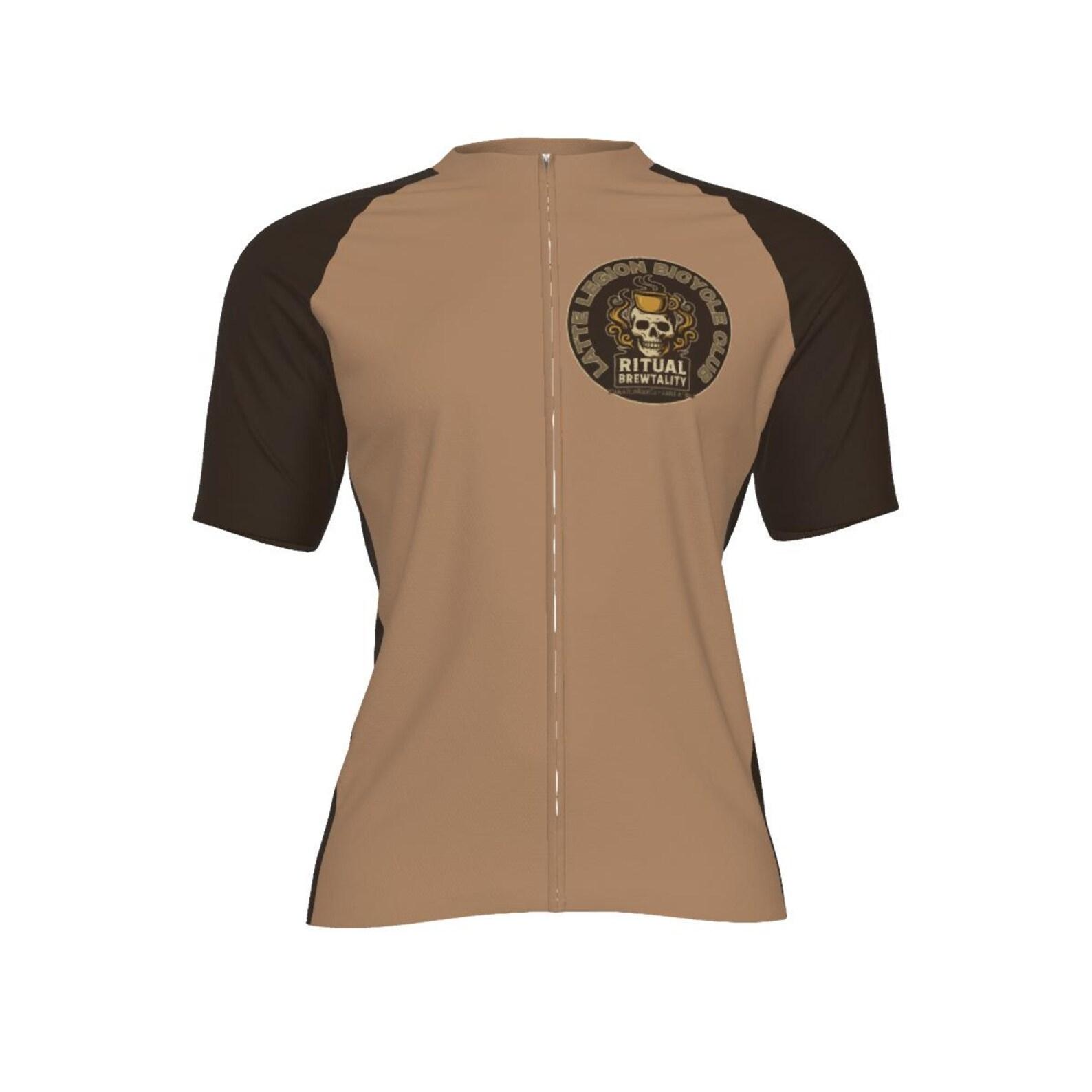 Ritual Brewtality Cycling Jersey: Latte Legion Coffee Skull, Full Zip M