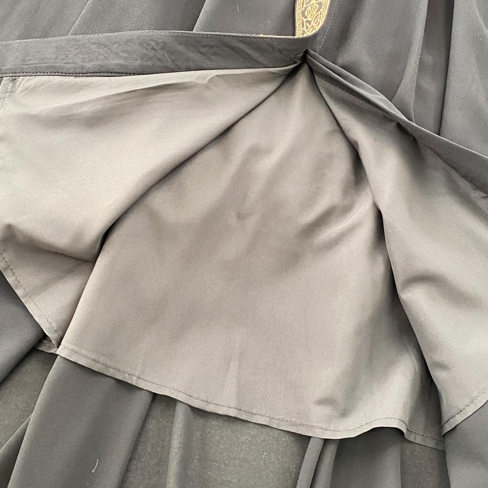 Abito da Donna Stile Dolce Maniche Lunghe Patchwork Ricamato Monopetto Vita Alta A-line Abiti Autunno 2023 Nuovi Abiti SN3859