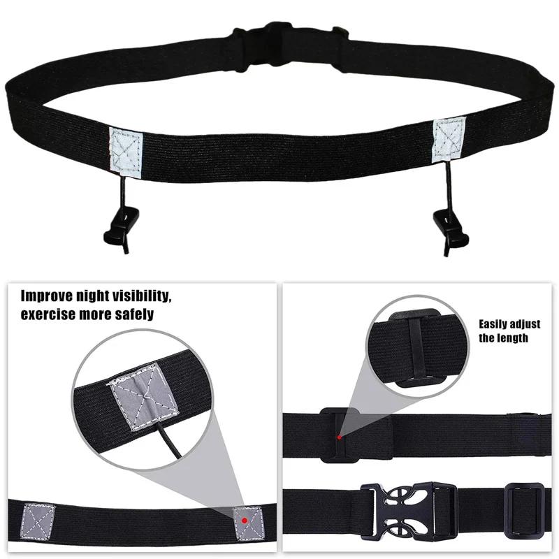 Cinturón con número para correr, riñonera para correr, porta dorsales para triatlón, maratón, ciclismo, motor con 6 presillas de gel, accesorios deportivos para fitness