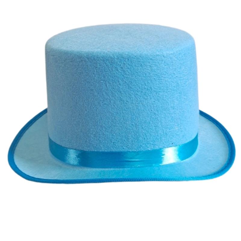 Sombrero de Copa de Mago para Cosplay Fieltro Gorro de Mago Accesorio para Disfrazar Adultos Adolescentes
