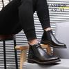 Men's High Top Boots New Quality Selection British Style Chelsea Boots Fashion Retro Tooling Leather Men Boots Botas Para Hombre