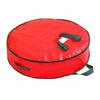 Christmas Wreath Storage Bag Round Dustproof Waterproof Organizers With Carry Handle For Holiday Decorations PE Materials Durable Design