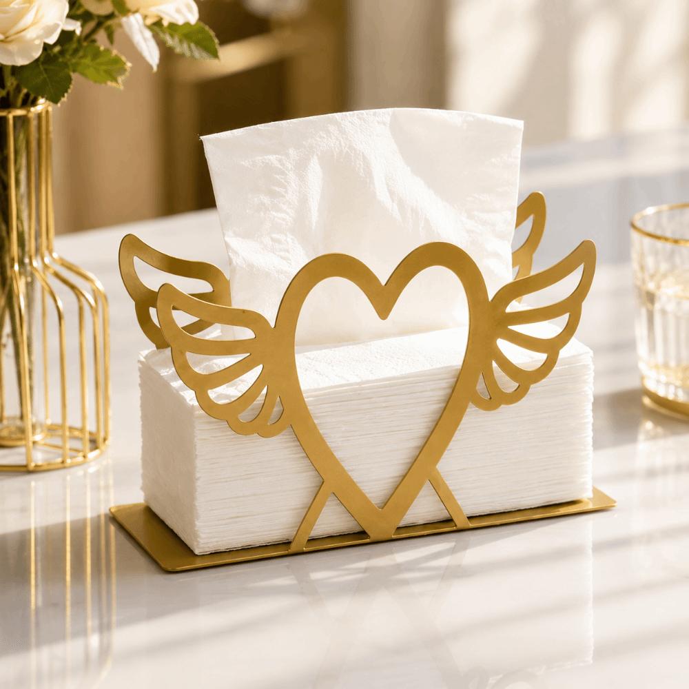 Heavy Duty Retro Napkin Holder Hollow Napkin Container Exquisite Napkin Storage Shelf  Party Use
