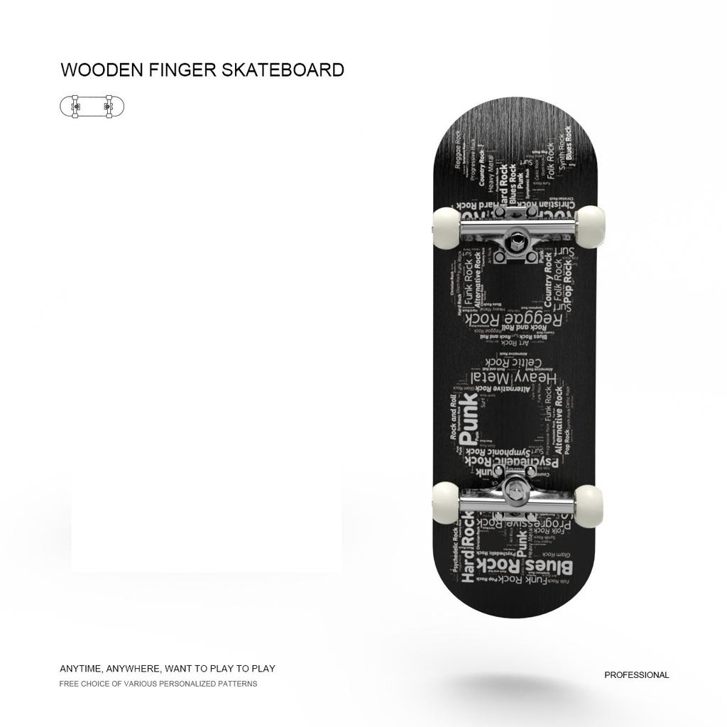Hračky na hmatník Five Layer Maple Professional Mini Skateboard Fingerboardy Vzdělávací párty dárek pro děti Chlapci Dívka