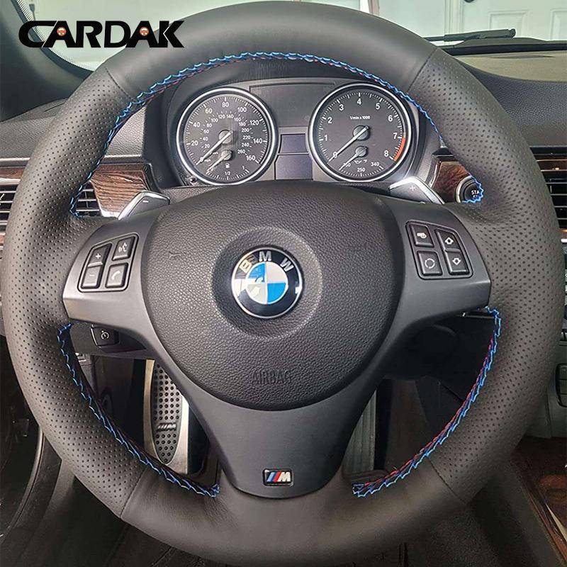 Full Black Leather Car Steering Wheel