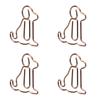 20pcs Shaped Paper Clips Animal Dog Shapes  Gold Light Portable Fun Organizing Metal Clips for D