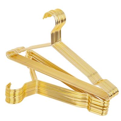 Amber Home Stahlset Elegante Metallkleiderbügel für 43cm Drahtbügel, 20 Stück, Gold, Bügel, Anzüge, T-Shirts, Jacken, Mäntel, Kleider usw.