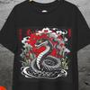 Snake Wisdom T-shirt, Mysterious Soul of Chinese Astrology, Ancient Insight with Calm and Inner Depth.