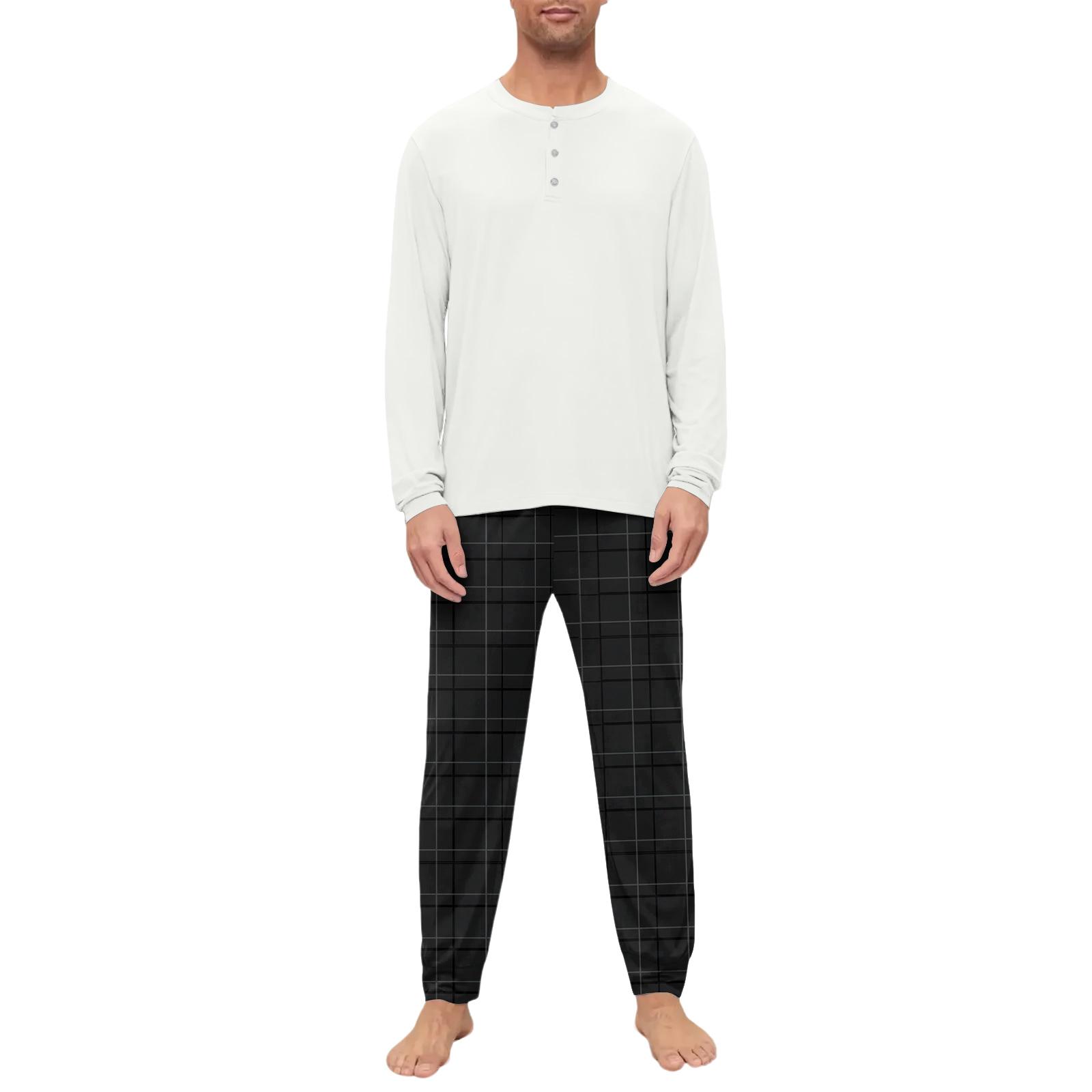 

Men s Pajama Set, Long Sleeve And Long Pants, Two-piece Set L