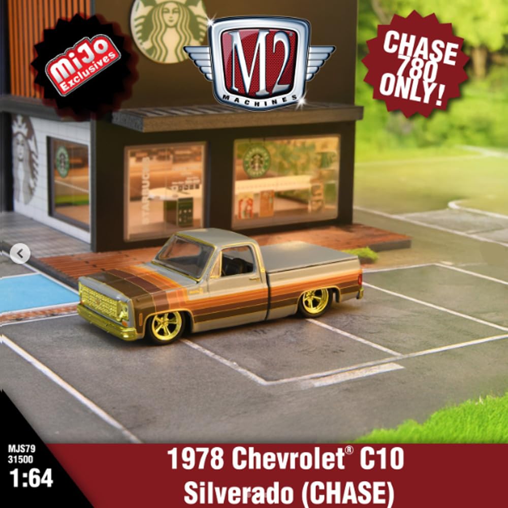 M2 MACHINES 1/64 MiJo EXCLUSIVE - 1978 CHEVROLET C10 SILVERADO (CHASE CAR) M2 Machines 1/64 Scale "MiJo Exclusive 1978