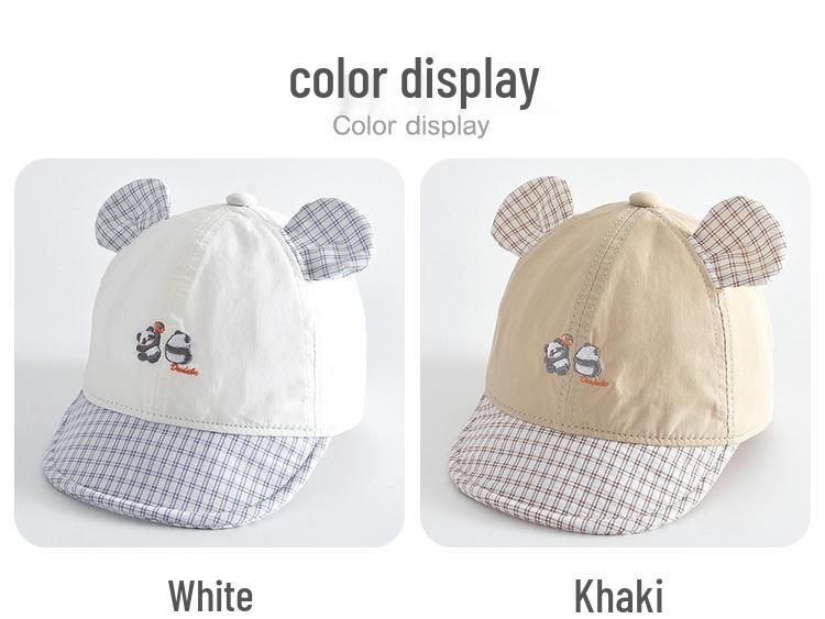 Kids' Cotton Baseball Cap with Bear Ears - Windproof and Sunproof