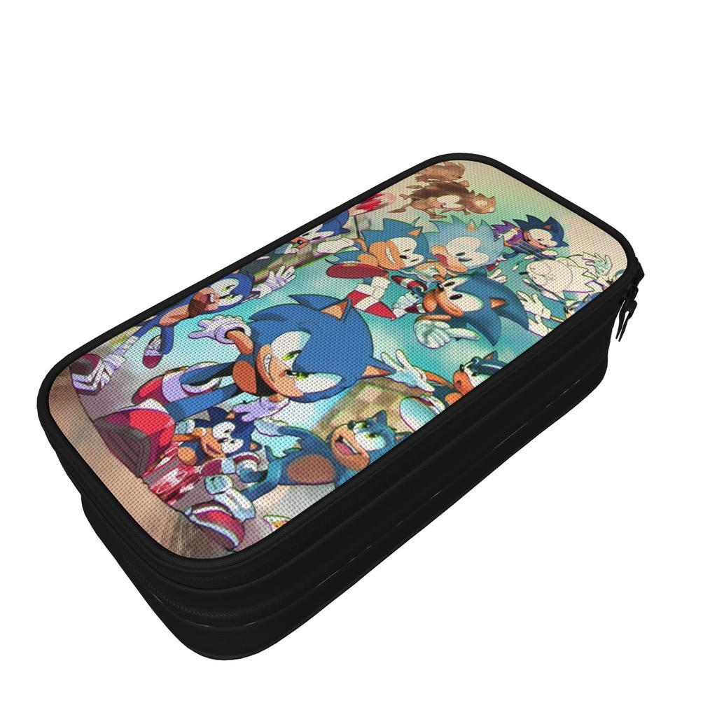 Shadow The Hedgehog Pencil Cases Creative Bags for Student Large Storage School Supplies Gifts Pencil Box