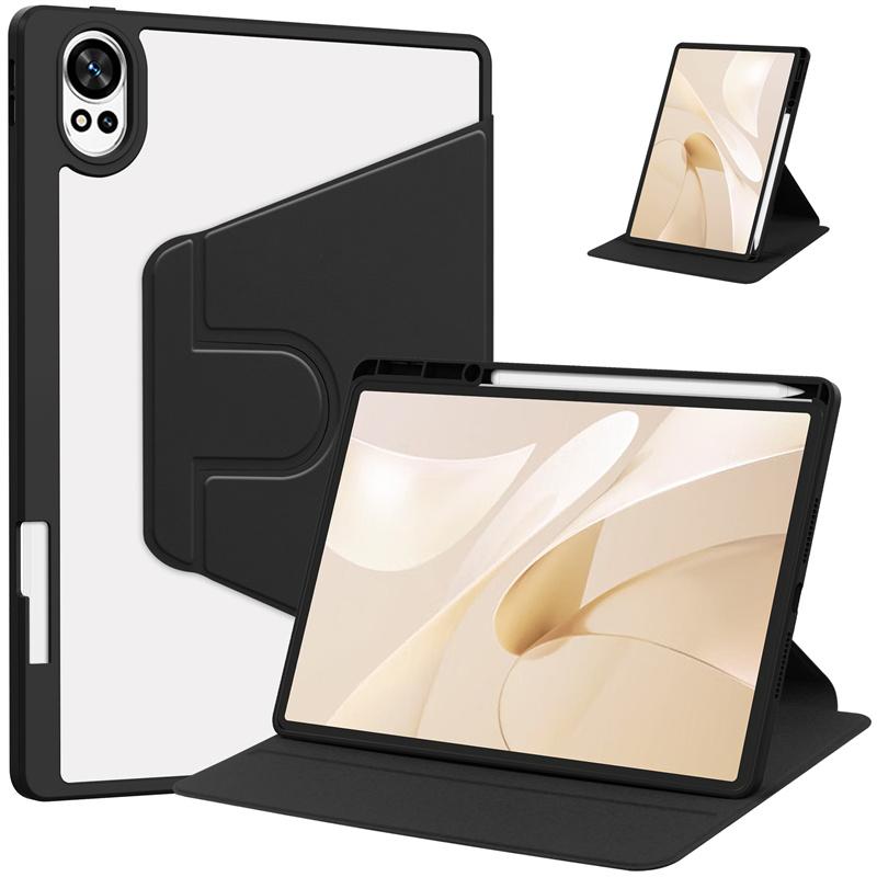 Pour le nouveau boîtier Huawei MatePad 12X Rotation à 360° Acrylique Tablette Funda Pour HUAWEI MatePad 12 X Air 12 pouces / Boîtier MatePad 12X 2025 noir