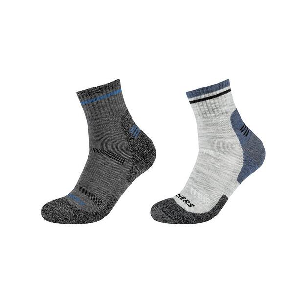 Носки короткие Skechers 2PPK Men Trail Wool Quarter Socks EU 43_46