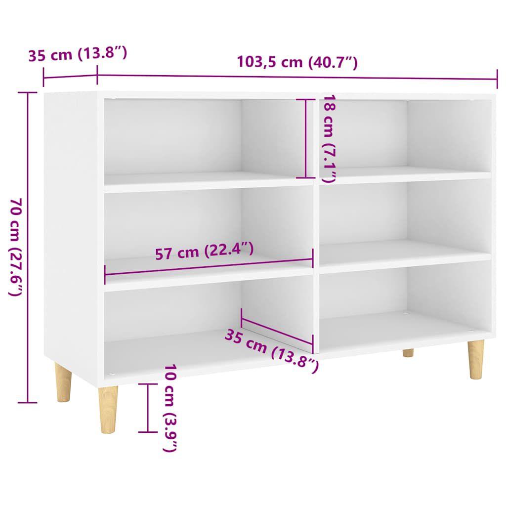 Minimalistischer Weißer Beistellschrank, Weihnachtsdekorationen Ausstellungsregal, Flur-Aufbewahrungsschrank, 103,5x35x70 Cm