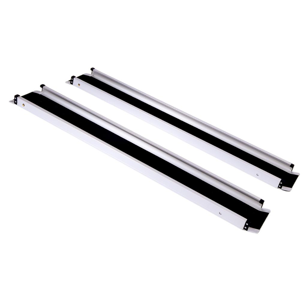 Non-Skid Aluminum Handicap Ramps Portable Folding Threshold Wheelchair Ramp with Handbags Door Threshold Wheelchair Ramps