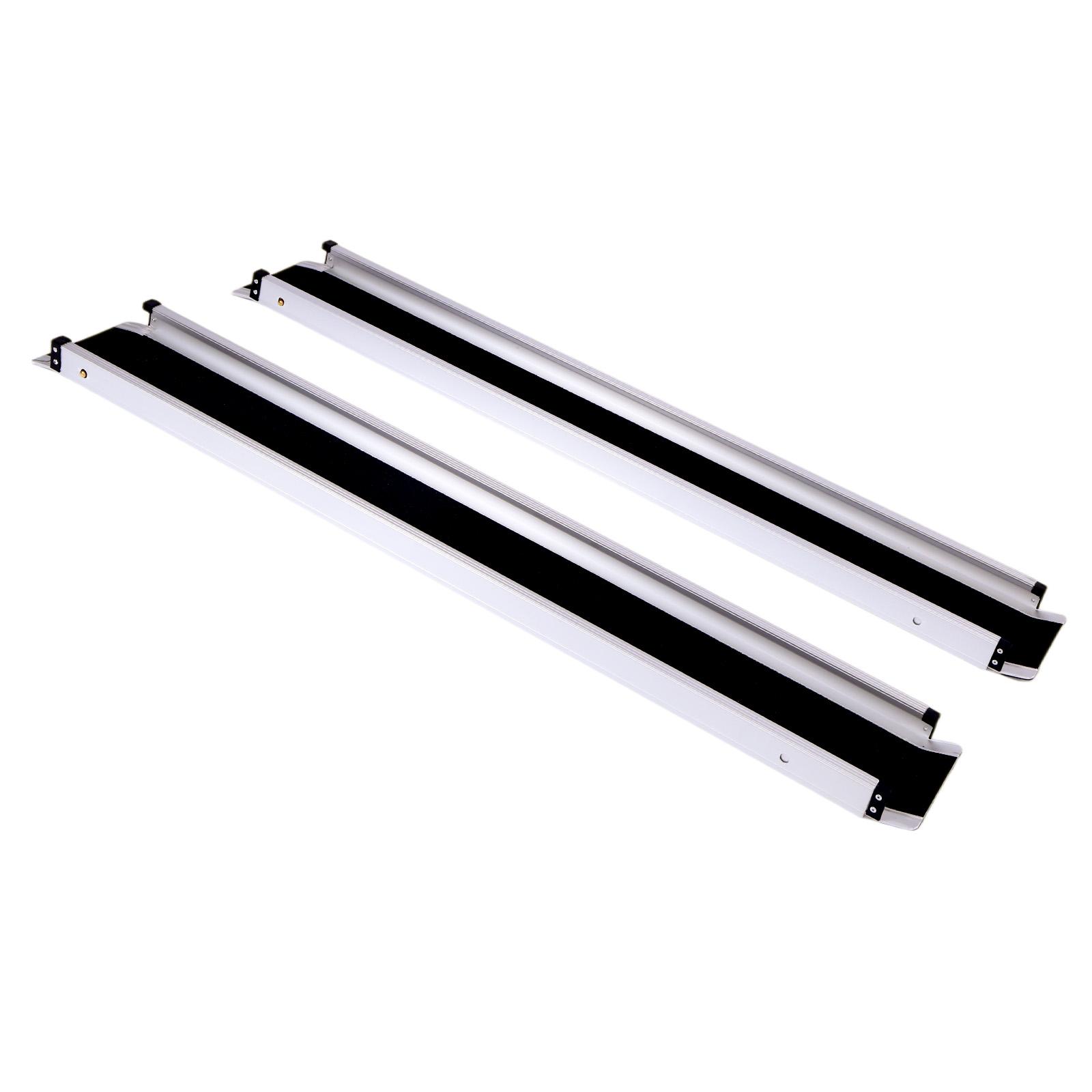 300KGS Non-Skid Aluminum Handicap Ramps Portable Folding Threshold Wheelchair Ramp with Handbags Door Threshold Wheelchair Ramps