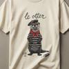 Le Otter Comfort Colors Tee, Vintage Animal Shirt, French Themed Gifts